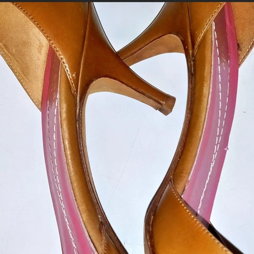 Kate Spade D'Orsey Brown Peep-Toe Heels - Picture 3 of 7